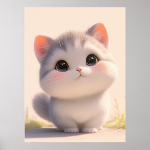 Cat Fluffy Schwanzes Poster