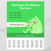 Cat-Flyer des Sitzers grün Flyer (Vorne)