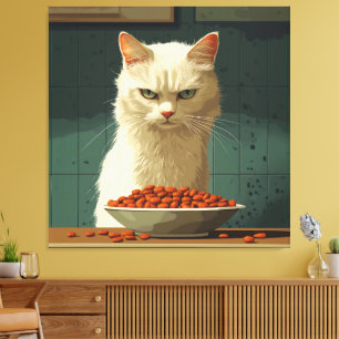 Cat Food Strike Leinwanddruck