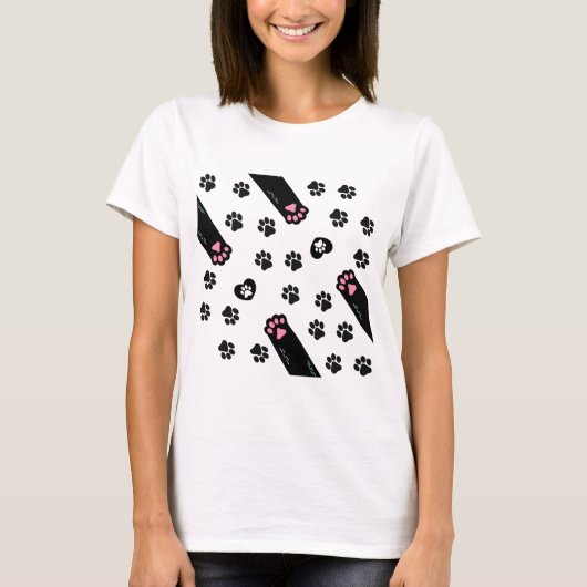 Cat Footprint T-Shirt (Vorderseite)