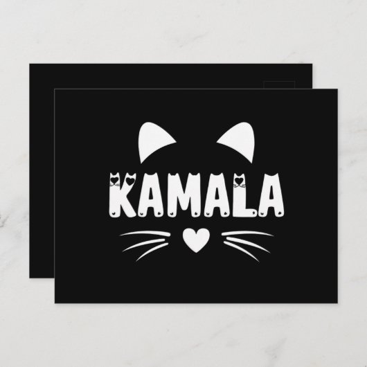 Cat For Harris 2024 Postkarte (Vorne/Hinten)