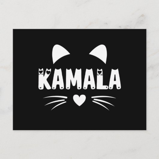 Cat For Harris 2024 Postkarte (Vorderseite)