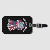 Cat For Kamala Cat Blume American USA Flag 2024 Gepäckanhänger (Vorderseite (Horizontal))