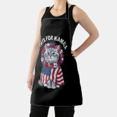 Cat For Kamala Cat Blume American USA Flag 2024 Schürze (InSitu)