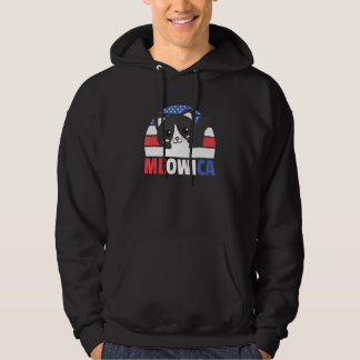 Cat For The Fourth Of July Usa Flag Meowica Usa Ca Hoodie