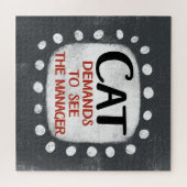 Cat fordert Manager Jigsaw Puzzle zu sehen (Horizontal)