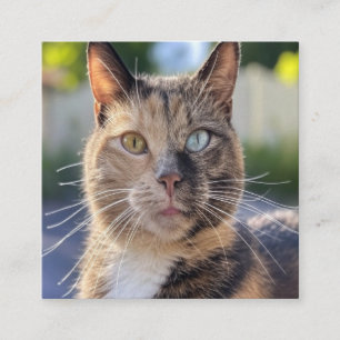 Cat-Foto anpassen hinzufügen Quadratische Visitenkarte