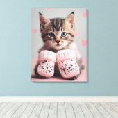 Cat Foto Art Leinwanddruck (Insitu (Holzboden))