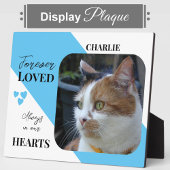 Cat Foto Beileid Keepake Pet Memorial Blau Fotoplatte