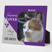 Cat Foto Beileid Keepake Pet Memorial lila Fotoplatte (Seite)
