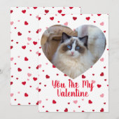 Cat Foto Benutzerdefinierte Valentintagskarte Feiertagskarte (Vorne/Hinten)