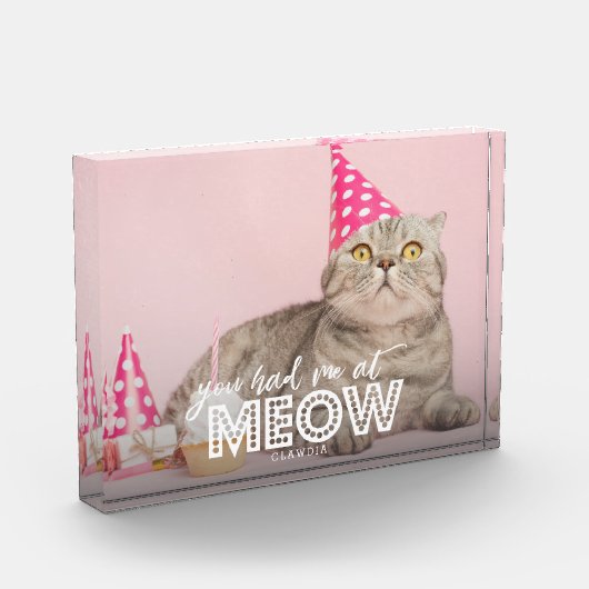Cat Foto Block | Du hattest mich in Meow (Links)
