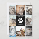Cat Foto Collage in Love Memory Custom Card (Vorderseite)