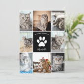 Cat Foto Collage in Love Memory Custom Card (Stehend Vorderseite)