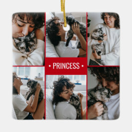 Cat Foto Collage Mit Monogramm Keramikornament