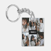 Cat Foto Collage Mit Monogramm Schlüsselanhänger (Vorderseite links)
