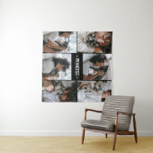 Cat Foto Collage Mit Monogramm Wandteppich (Beispiel (Horizontal))