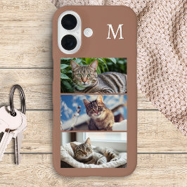 Cat Foto Gallery Pet Lover Custom Initial iPhone 16 Hülle