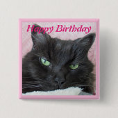 Cat Foto Geburtstag Button (Vorderseite)