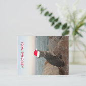 Cat Foto Happy Holidays Postkarte (Stehend Vorderseite)