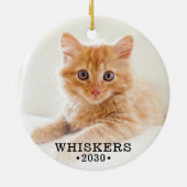 Cat Foto Keramik Ornament (Hinten)