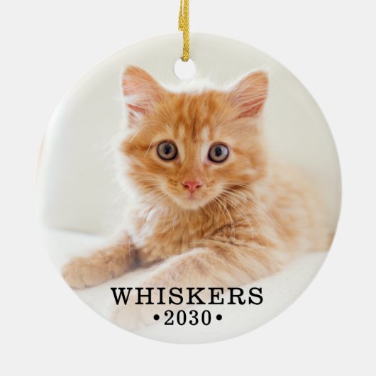 Cat Foto Keramik Ornament (Hinten)