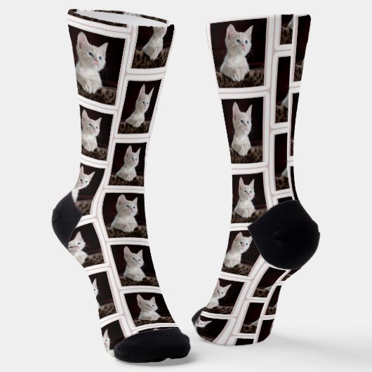 Cat Foto Lover Fun Socken (Gewinkelt)