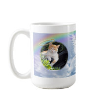Cat Foto Memorial Angel Wings Halo und Rainbow