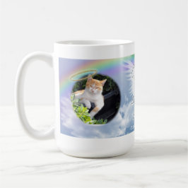 Cat Foto Memorial Angel Wings Halo und Rainbow Kaffeetasse