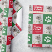 Cat Foto Niedlich Paw Weihnachten Geschenkpapier