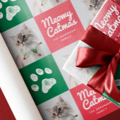 Cat Foto Niedlich Paw Weihnachten Geschenkpapier