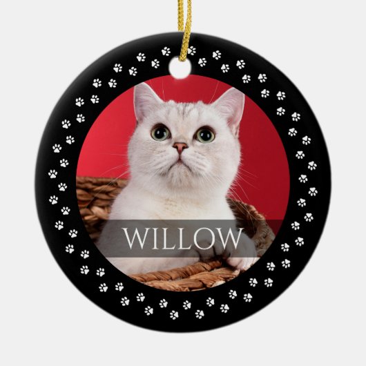Cat Foto Ornament - Personalisierter Pet Keepake (Vorne)