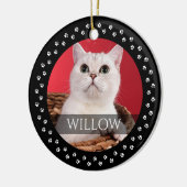 Cat Foto Ornament - Personalisierter Pet Keepake (Links)