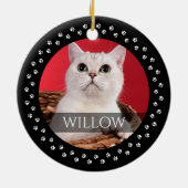 Cat Foto Ornament - Personalisierter Pet Keepake (Hinten)