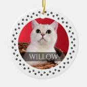 Cat Foto Ornament - Personalisierter Pet Keepake (Vorne)