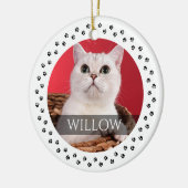 Cat Foto Ornament - Personalisierter Pet Keepake (Links)