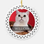 Cat Foto Ornament - Personalisierter Pet Keepake (Hinten)