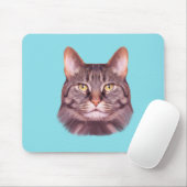 Cat Foto Portrait Mousepad (Mit Mouse)