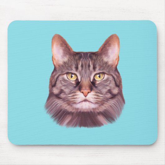 Cat Foto Portrait Mousepad (Vorne)