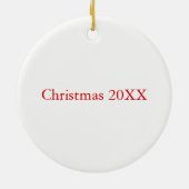 Cat Foto Roter Name Niedlich Einfache Weihnachten Keramik Ornament (Hinten)