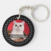 Cat Foto Schlüsselanhänger - Personalisierter Pet  (Rückseite)