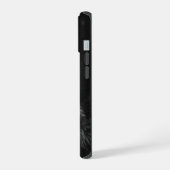 Cat Foto Schwarz/Weiß personalisierbar iPhone 15 Hülle (Linke Seite)