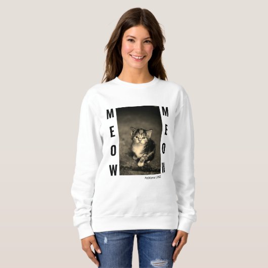Cat Foto Template Frauen Sweatshirt (Vorne ganz)