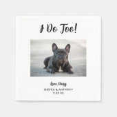 Cat Foto Wedding Cocktail Napkins Serviette (Vorderseite)