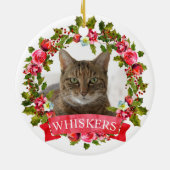 Cat Foto Weihnachtsfeier Keramik Ornament (Hinten)