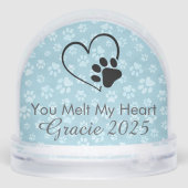 Cat Foto Weihnachtsschnee Globe Schneekugeln (Rückseite)