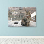 Cat-Fotografie-Single Leinwanddruck (Insitu (Holzboden))