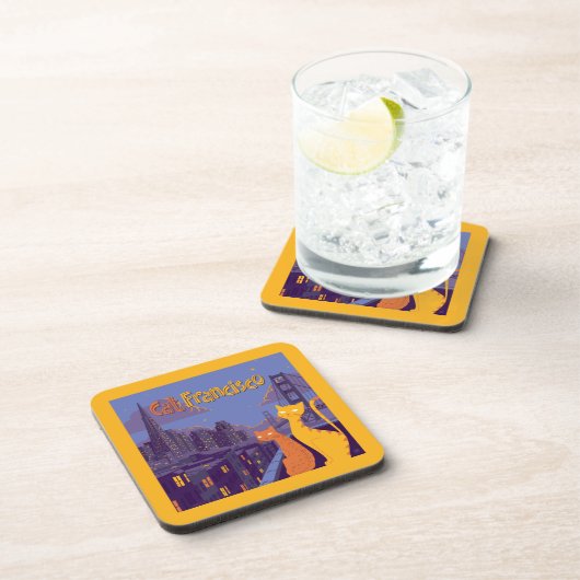 Cat Francisco Getränkeuntersetzer (Rechte Seite)