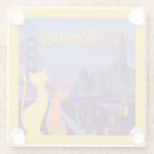 Cat Francisco Glasuntersetzer (Rückseite)