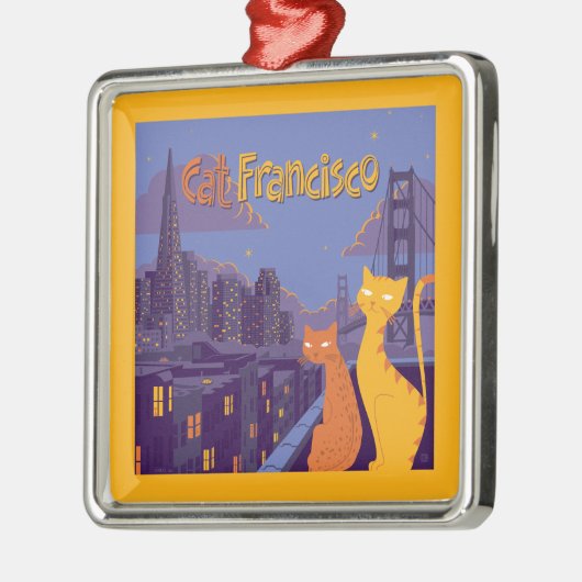 Cat Francisco Ornament Aus Metall (Links)